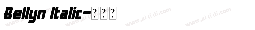 Bellyn Italic字体转换
